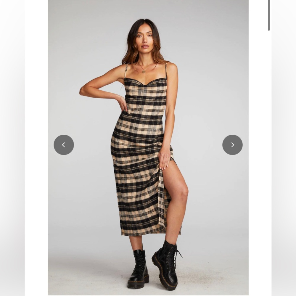 Chaser Flannel MIDI/Maxi dress Size Small BNWT